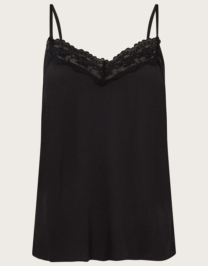 Clara Lace Cami Top with LENZING™ ECOVERO™ , Black (BLACK), large