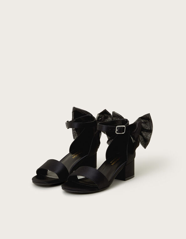Open-Toe Bow Heels, Black (BLACK), large