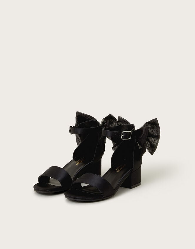 Open-Toe Bow Heels, Black (BLACK), large