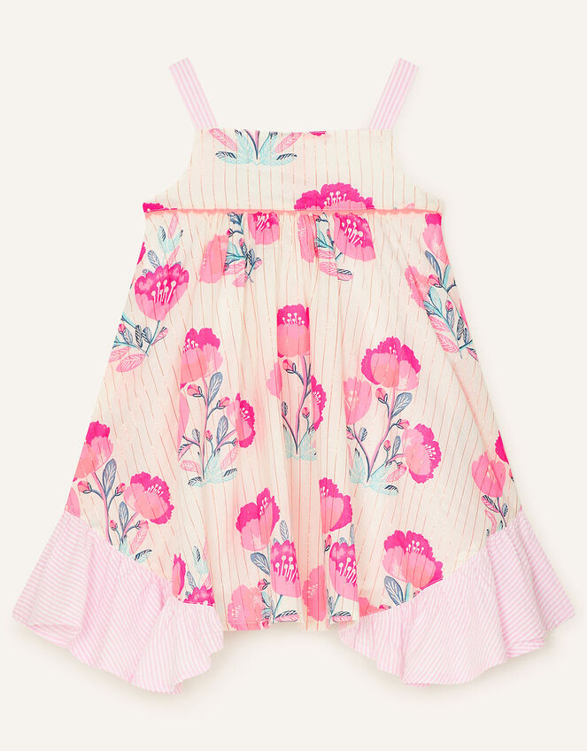 Baby Metallic Flower Dress , Ivory (IVORY), large