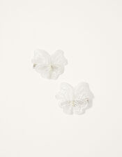 Lacey Butterfly Hair Clip Twinset, , large