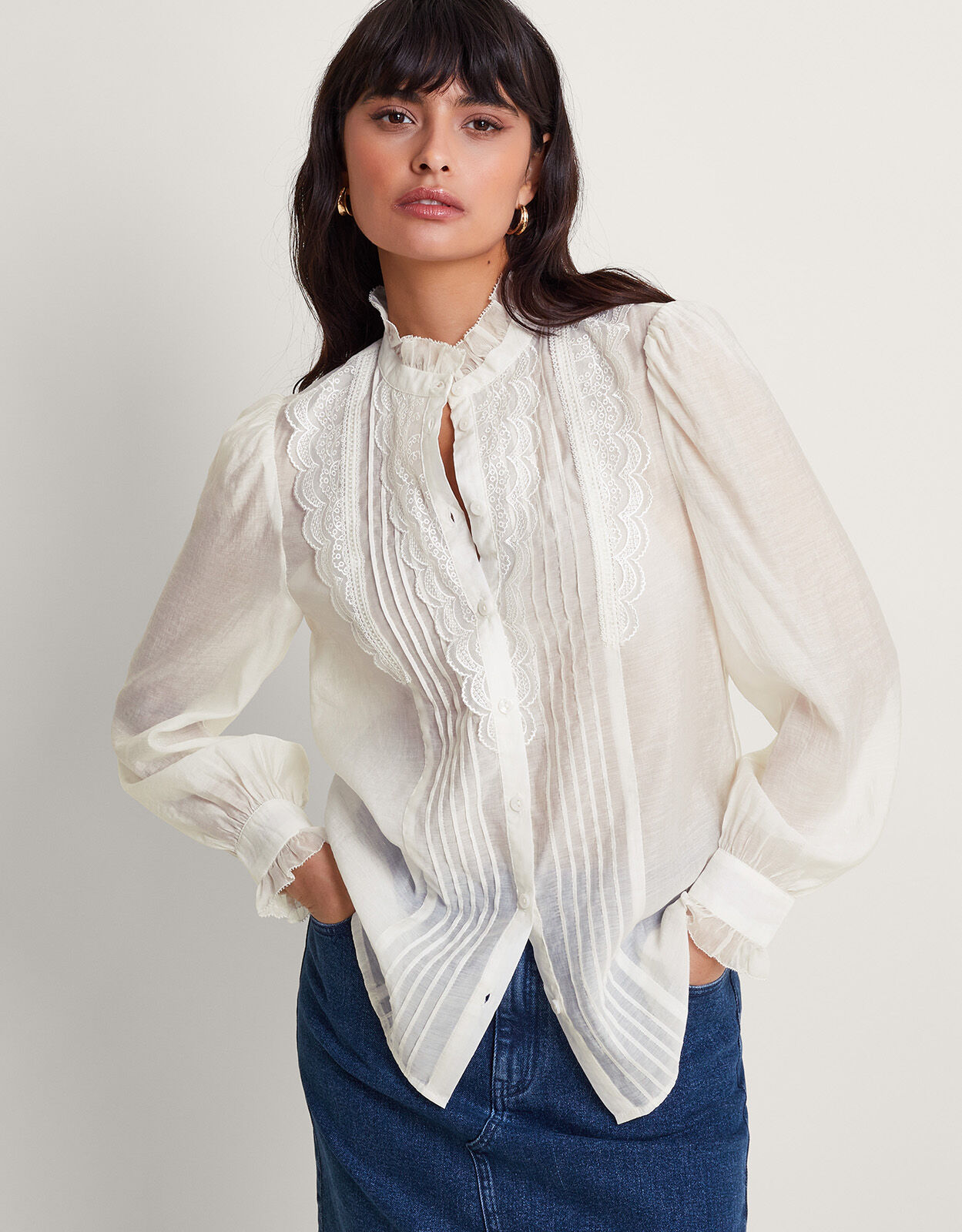 Ivory dressy tops discount