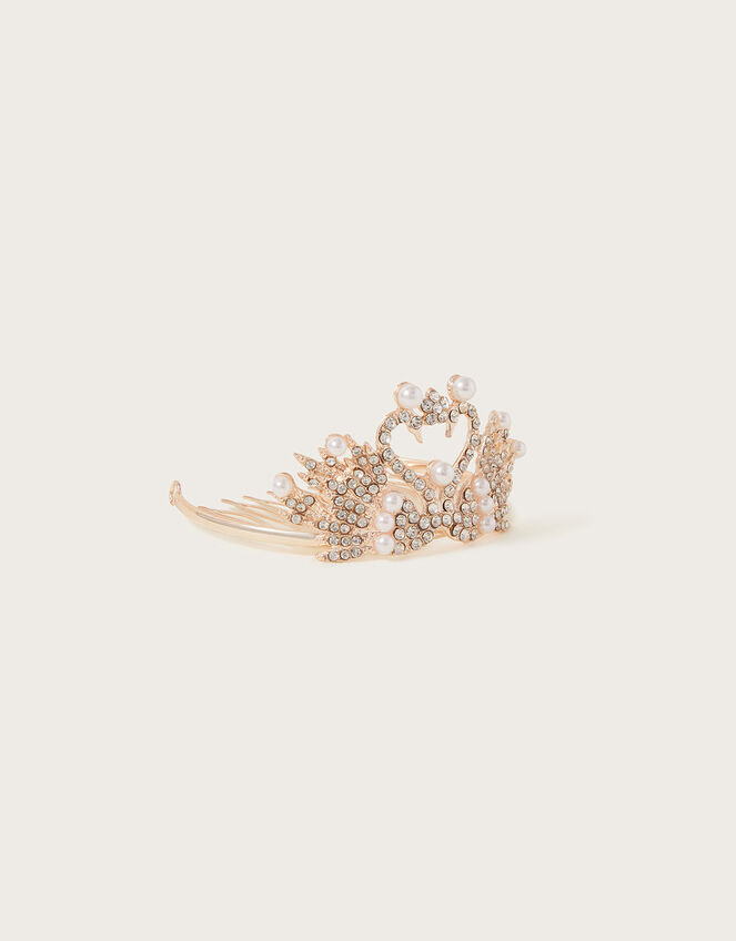 Swan Comb Tiara	, , large