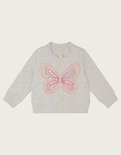 Baby Butterfly Bomber Jacket, Grey (GREY), large