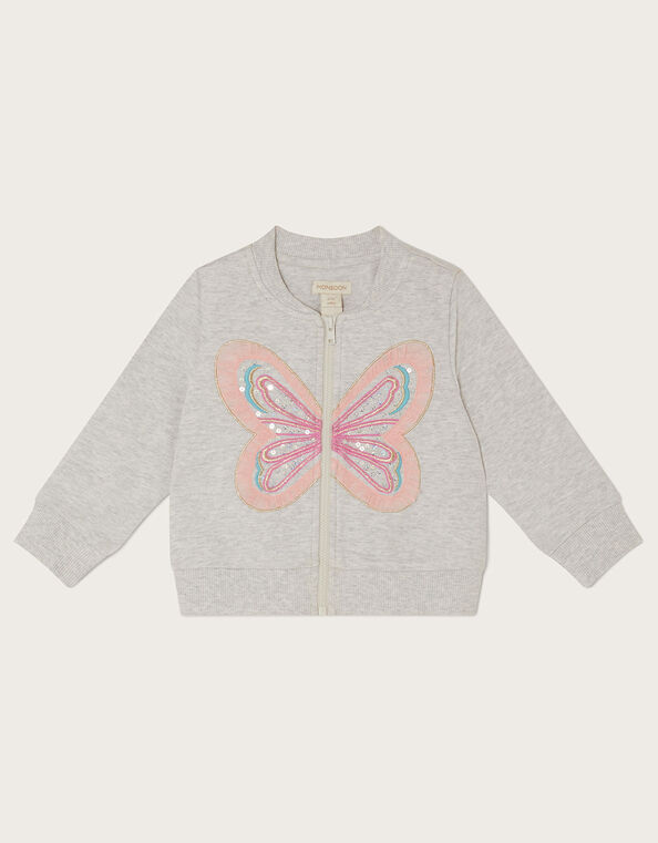 Baby Butterfly Bomber Jacket, Grey (GREY), large