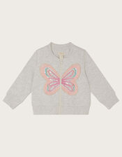 Baby Butterfly Bomber Jacket, Gray (GREY), large