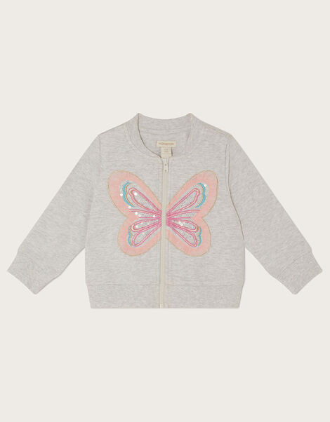 Baby Butterfly Bomber Jacket Grey, Grey (GREY), large