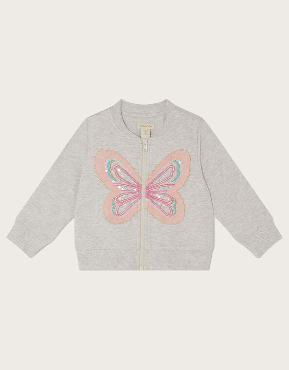 Baby Butterfly Bomber Jacket, Grey (GREY), large