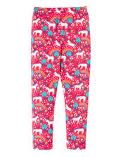 Frugi Unicorn Print Leggings, Pink (PINK), large