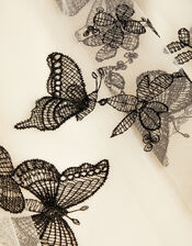 Savannah Monochrome Butterfly Dress, Ivory (IVORY), large