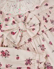 Newborn Floral Print Romper, Ivory (IVORY), large