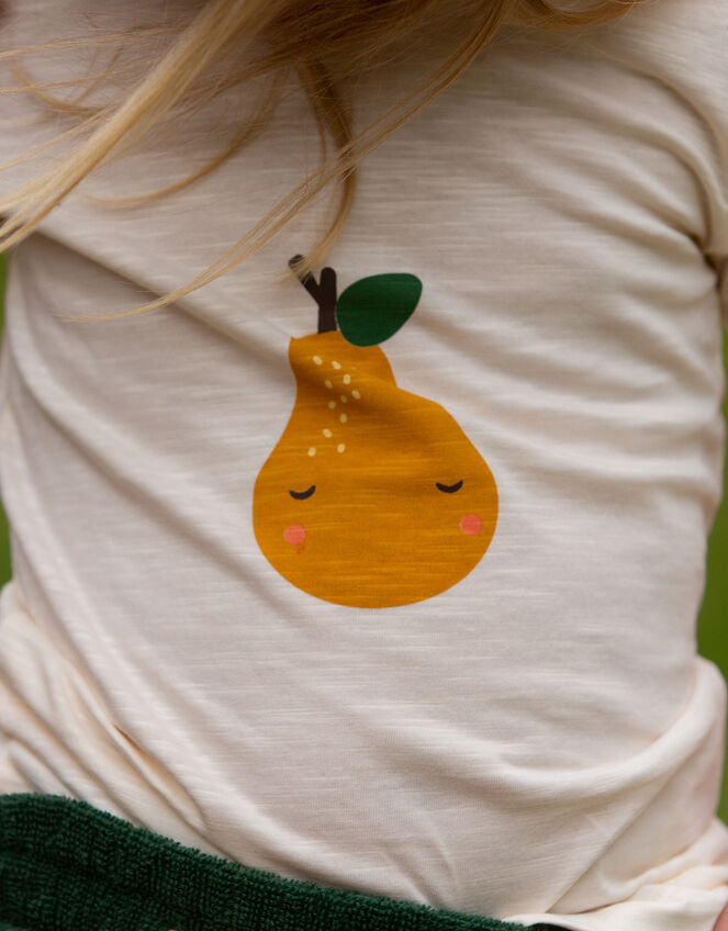 Little Green Radicals Pear T-Shirt, Natural (NATURAL), large