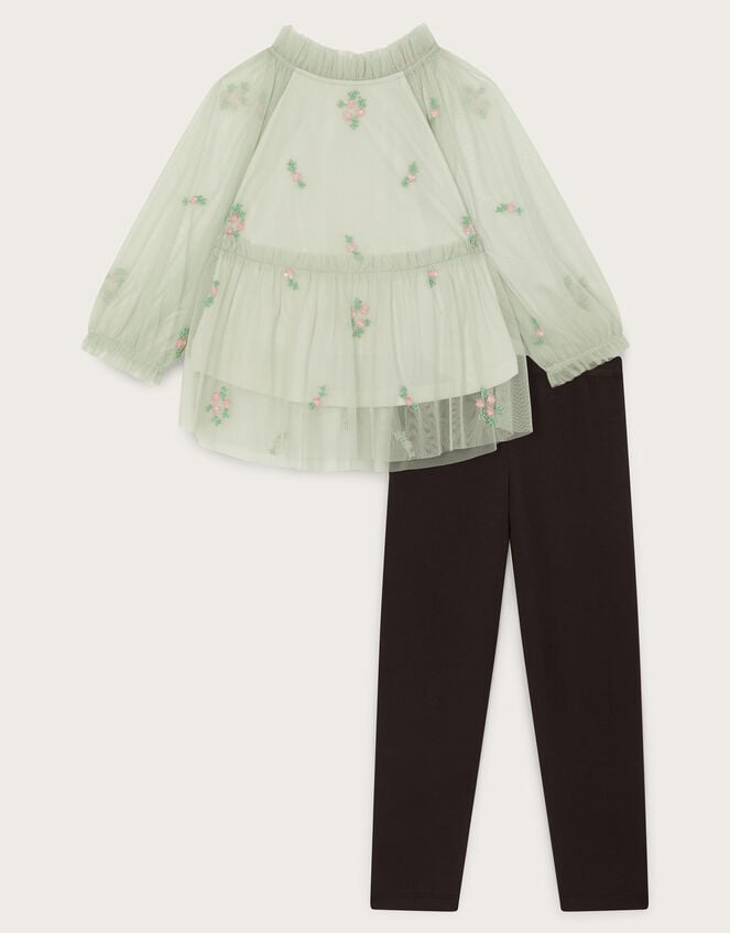 Embellished Top And Legging Set, Green (PALE GREEN), large