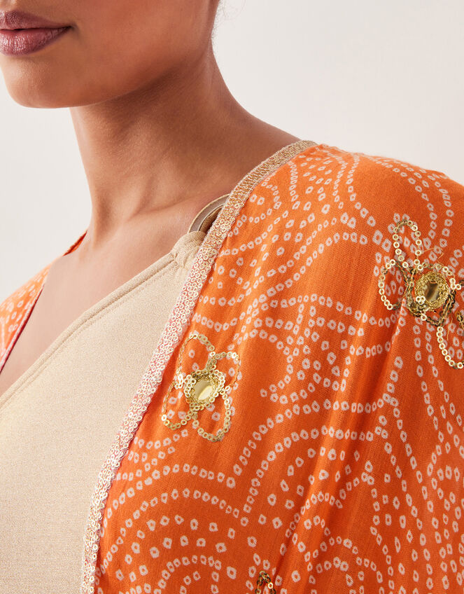 Abby Bandhani Sequin Beach Cover-Up, , large