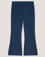 Sequin Bow Kick Flare Leggings, Blue (NAVY), large