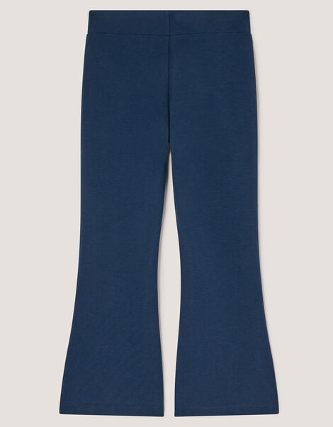 Sequin Bow Kick Flare Leggings, Blue (NAVY), large