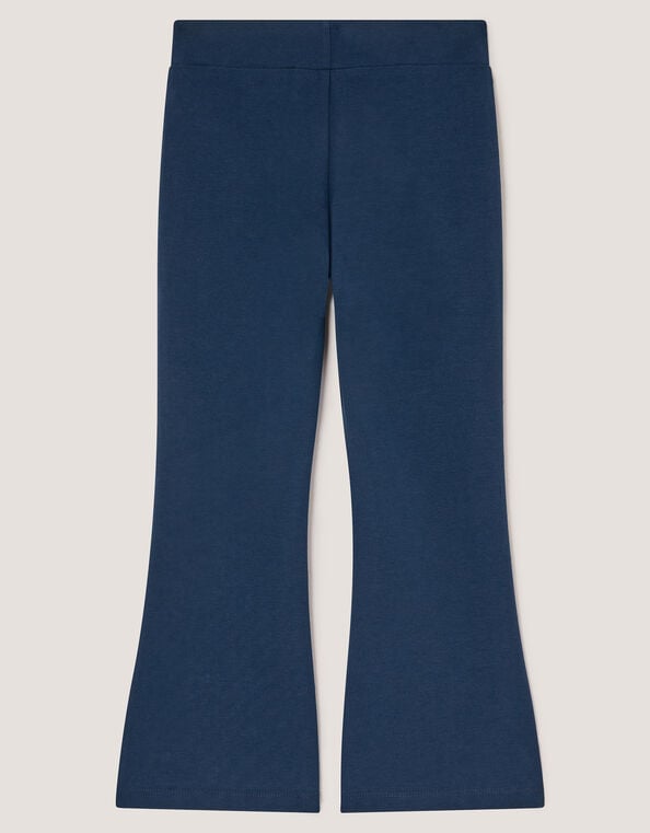 Sequin Bow Kick Flare Leggings, Blue (NAVY), large