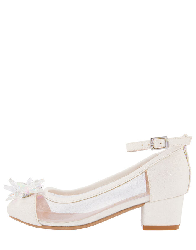 Princess Crystal Shimmer Heels, Ivory (IVORY), large