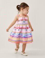 Baby Sequin Embellished Flamingo Dress, Ivory (IVORY), large