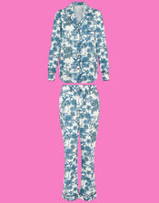 Luna and Noon Rajasthan Print Pyjama Set, Blue (BLUE), large