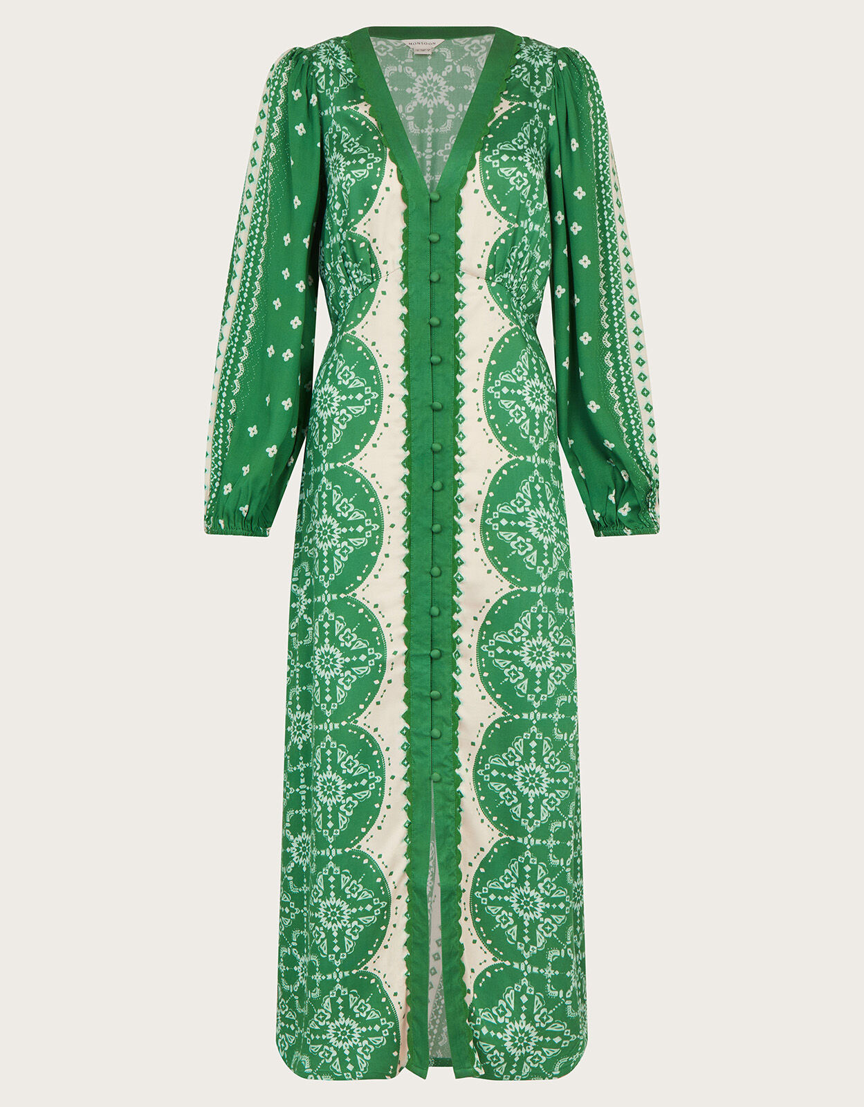 Tamsyn Print Tea Dress Green