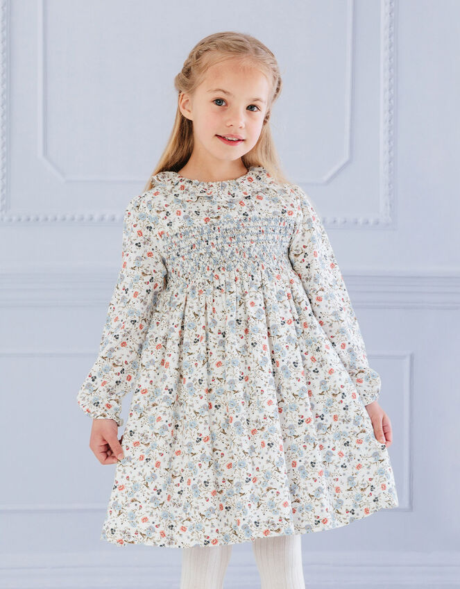 Trotters Bella Smocked Dress, Blue (BLUE), large