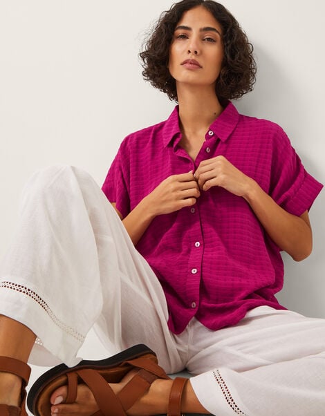 Paige Slouchy Shirt, Pink (PINK), large