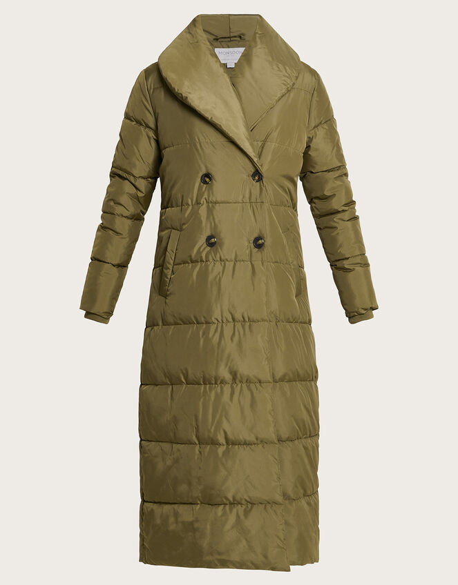 Shona Shaw Coat in Recycled Polyester, Green (GREEN), large