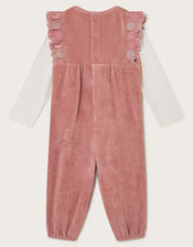 Baby Velour Romper and Top Set, Pink (PINK), large