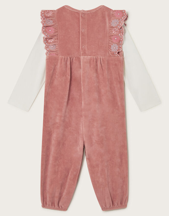 Baby Velour Romper and Top Set, Pink (PINK), large