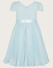 Kaia Pleated Dress, Blue (BLUE), large