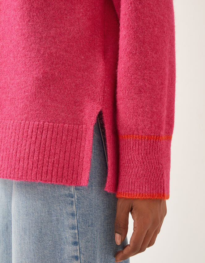 Oti Oversized Mock Neck Sweater, Pink (PINK), large