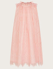 Angelina Eyelash Lace Swing Dress, Pink (PINK), large