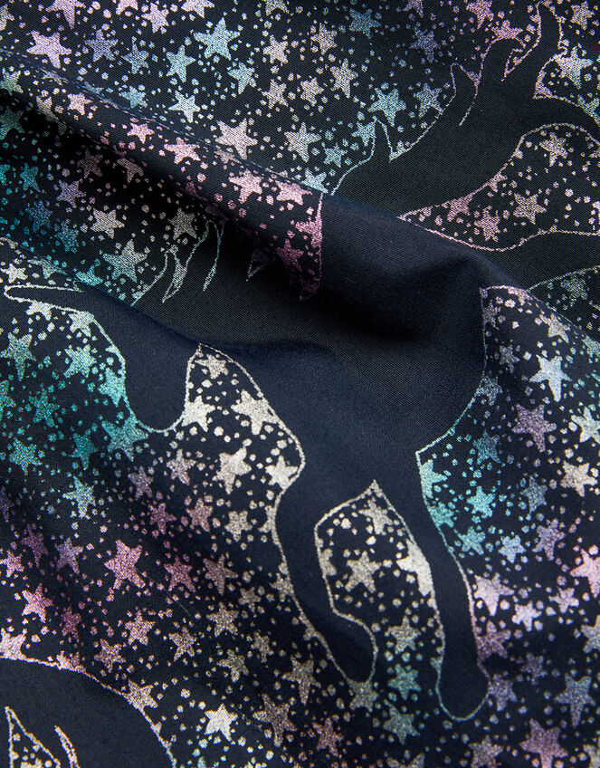 Unicorn Foil Skirt, Blue (NAVY), large