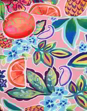 Fruit Print Asymmetrical Swimsuit, Pink (PINK), large