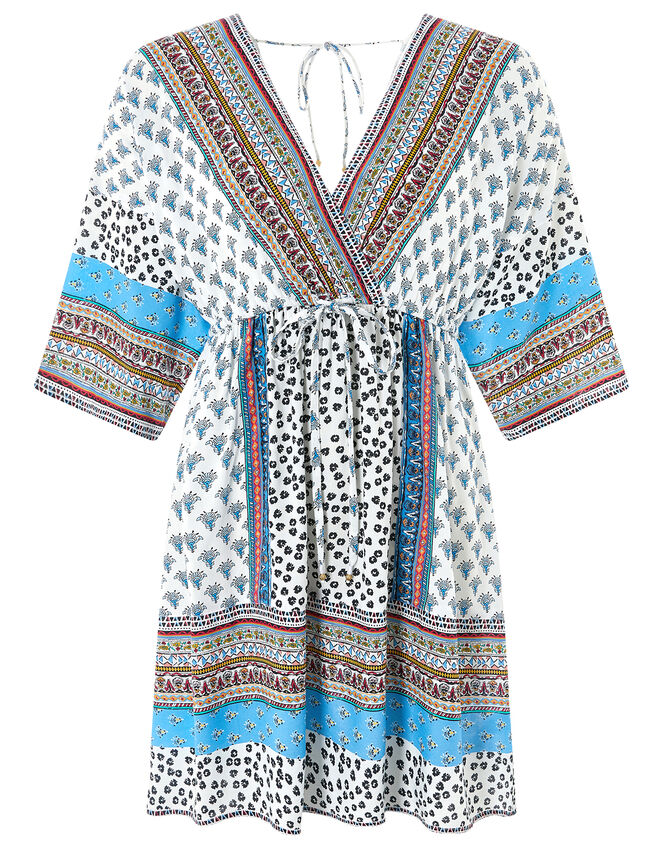 Dahlia Printed Kaftan in LENZING™ ECOVERO™ , Ivory (IVORY), large