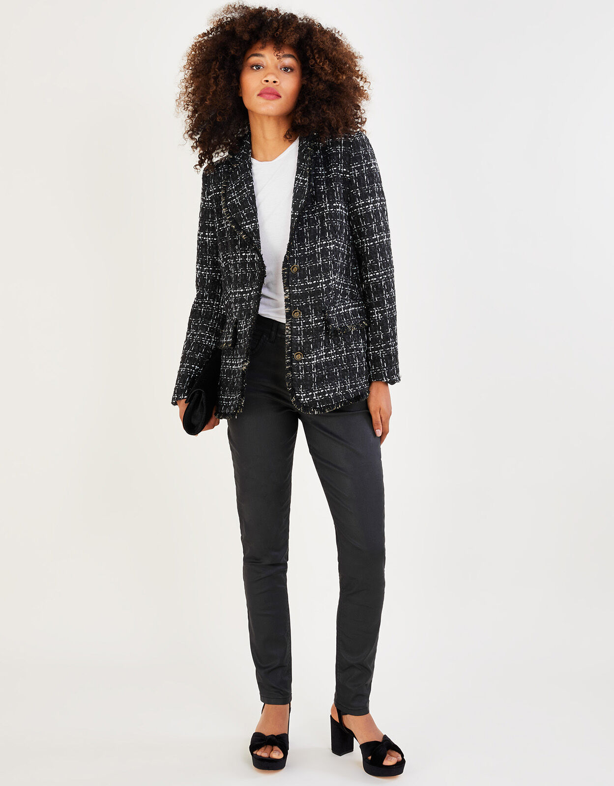 Black textured on sale blazer