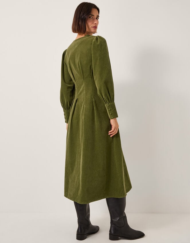 Morgan Blouson Fit & Flare Midi Dress, Green (GREEN), large