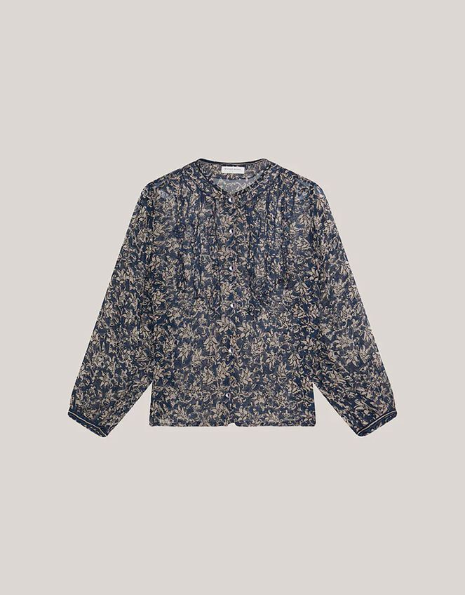 Maison Hotel Corina Floral Blouse, Teal (TEAL), large