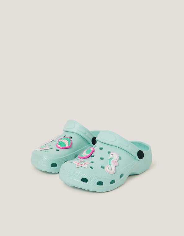 Under The Sea Charm Clogs, Blue (AQUA), large