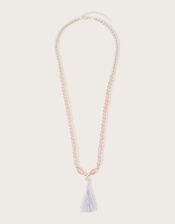 Sienna Beaded Tassel Necklace, , large