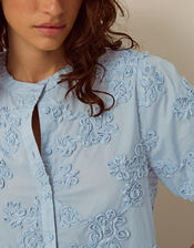 Blair Floral Appliqu&eacute; Blouse, Blue (BLUE), large