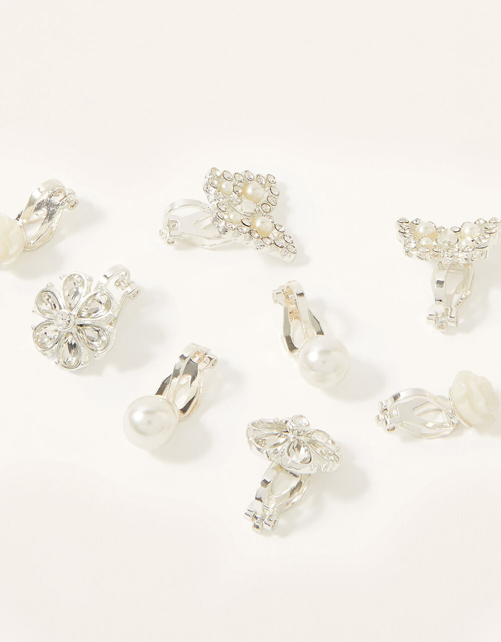 Pearl Clip On Earring Set