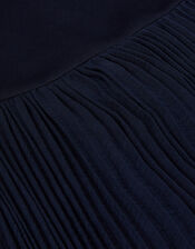 Sally Scuba Pleated Dress, Blue (NAVY), large