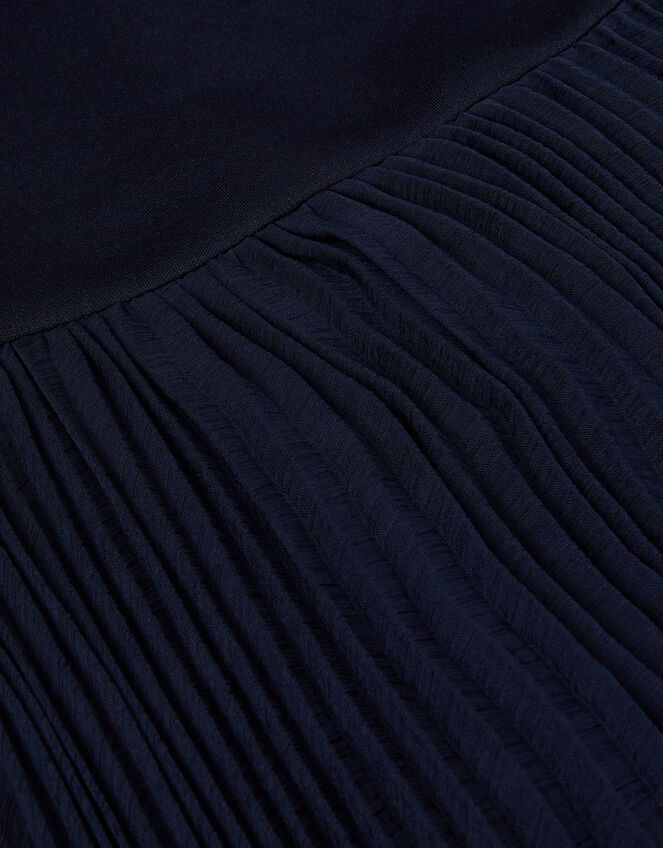 Sally Scuba Pleated Dress, Blue (NAVY), large
