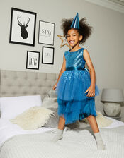 Safire Sequin Dress, Teal (TEAL), large