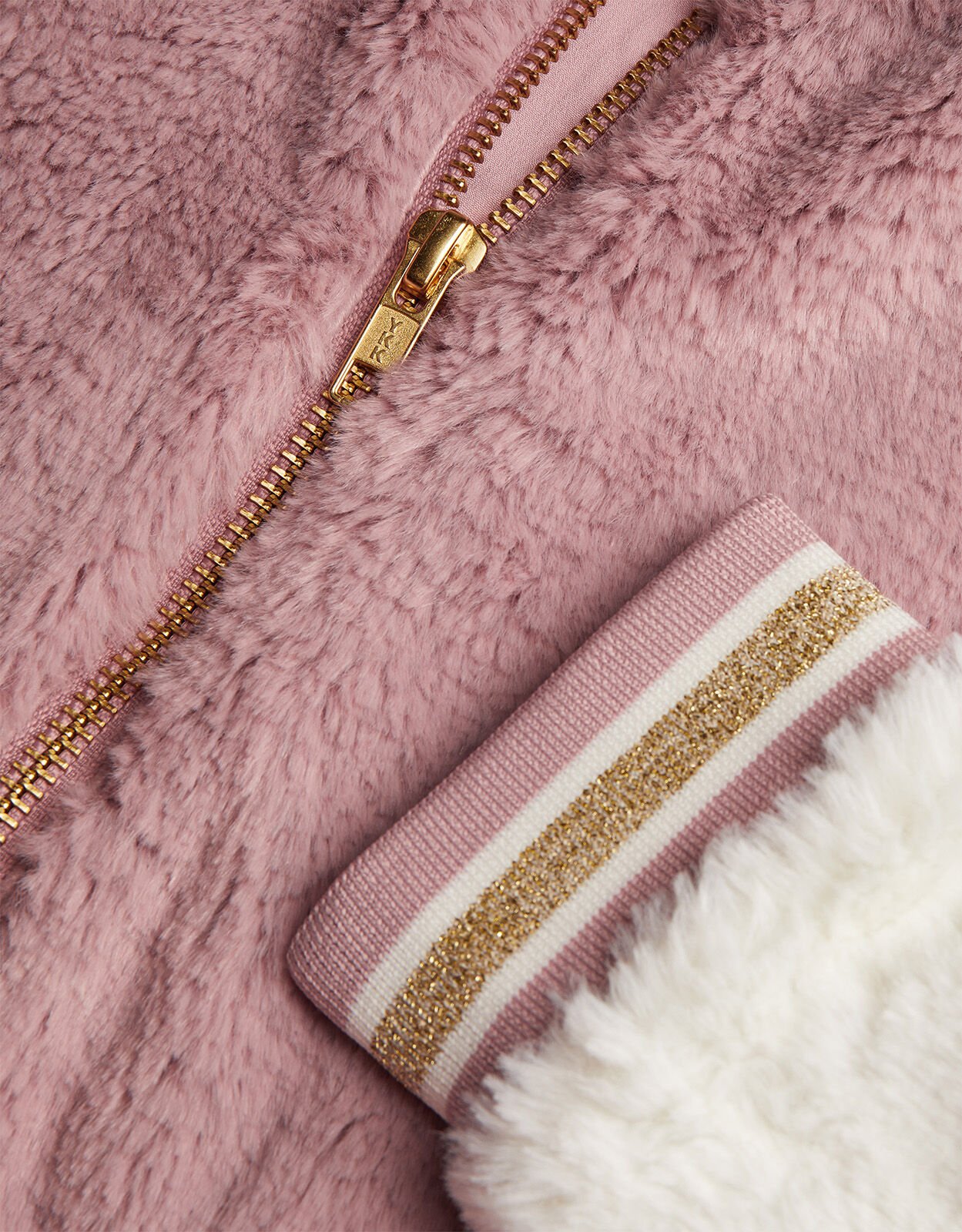 Pink faux fur hooded sales bomber