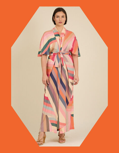 Tallulah and Hope Longer-Length Stripe Dress, Multi (MULTI), large