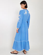 East Embroidered Long Sleeve Dress, Blue (BLUE), large