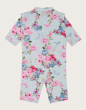 Baby Posey Floral Swimsuit, Green (MINT), large